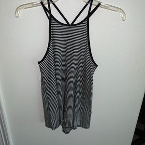Black and white striped tank top